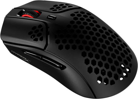 HP Inc. [해외]HyperX 펄스파이어 허스트 – 무선 게이밍 마우스 초경량 61g 100시간 배터리 수명 2.4GHz 허니콤 쉘 헥스 디자인 최대 16 000 DPI 6개의 Wireles