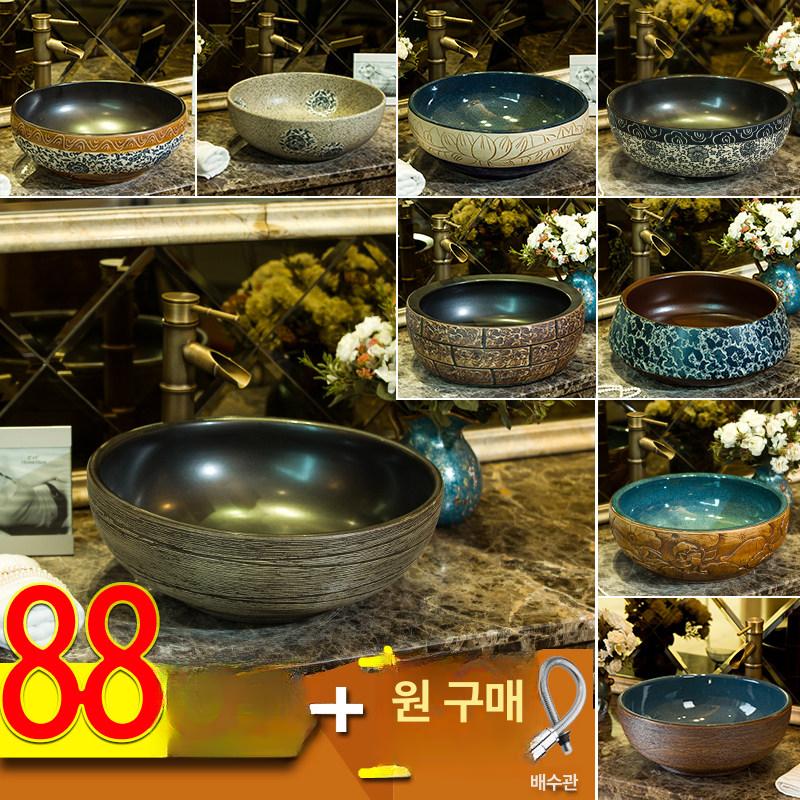 인테리어 돌 세면대 직선 얇은 석재 작은 보트 화장실 시린넨 도트 단일 세면대 - 상세 이미지 4