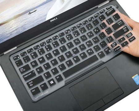 [해외]케이스바이 Dell Latitude 5480 5490 5491 7490 7480 14인치 노트북용 키보드 커버 3340 E3340 E5490 E54491 E5450 Blac