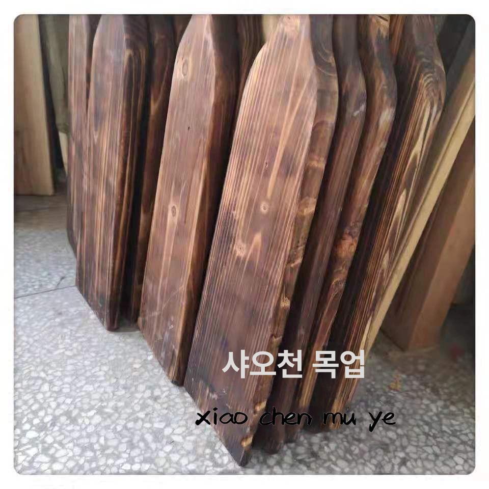 빈티지 낚시배 패들 서핑 노젓기 보트 노 장식 바닥 나무 소품 민속촉 원형 원목 - 상품 이미지
