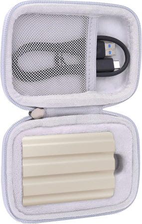 [해외]삼성 T9/ T7 / 쉴드 휴대용 솔리드 스테이트 드라이브 외장 SSD - USB 3.2-1TB 2TB 케이스 전용(실버)