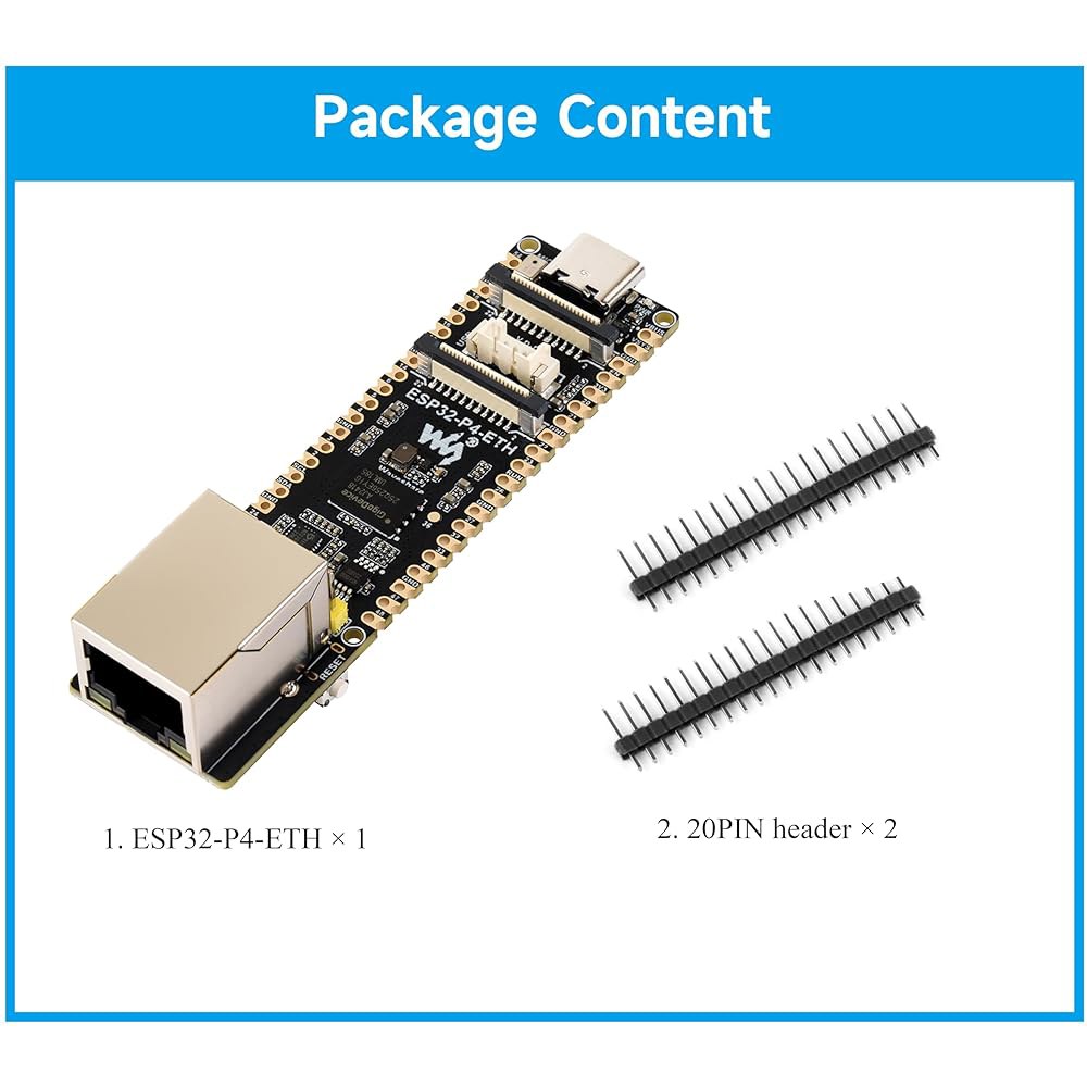 ESP32-P4-ETH 개발 보드, 100Mbps RJ45 상호 풍부한 헤더 음성 등), 휴먼-머신 기반, 이더넷 포트가 인터페이스(디스플레이/카메라/스피커 ESP32-P4 작용 - 상세 이미지 2