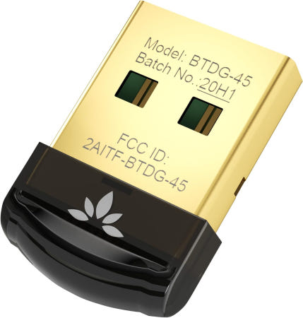Avantree [해외]Avantree DG45 USB 블루투스 어댑터 동글 (PC 컴퓨터 데스크톱 및 노트북용 Windows 11/10/8.1/8만 호환) - Bluetooth Adapter 5