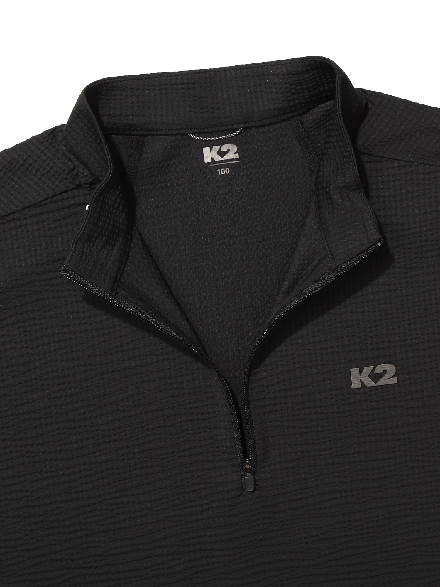 [본사직영] K2 남성 써라운드(SURROUND) 반팔 집업 Black KMM25211Z1 - 상세 이미지 4
