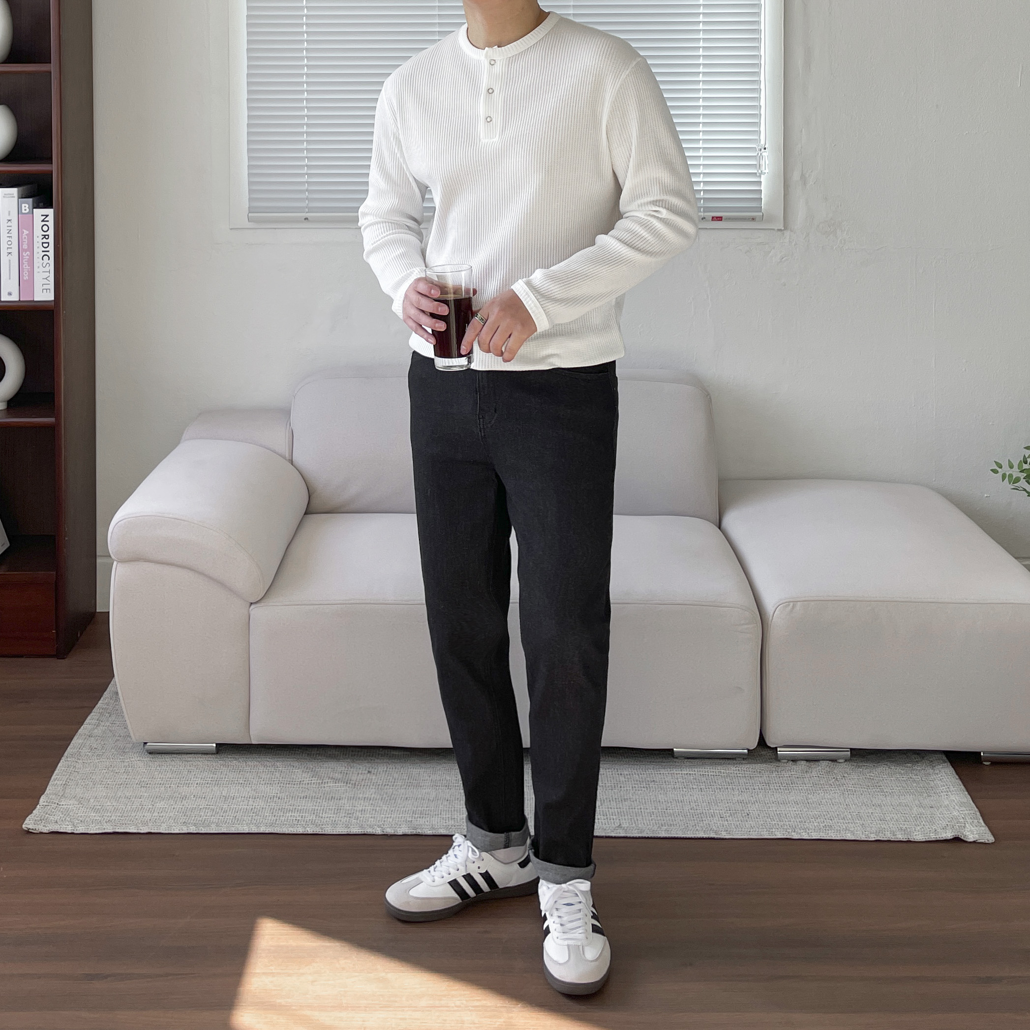 비욘드 남자 컴포드 뒷밴딩 빅사이즈 9부 10부 스판 슬림핏 청바지 4color 이미지 8