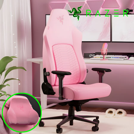 RAZER [국내정발] 레이저 이스커 V2 게임 게이밍 의자 NewGen 핑크