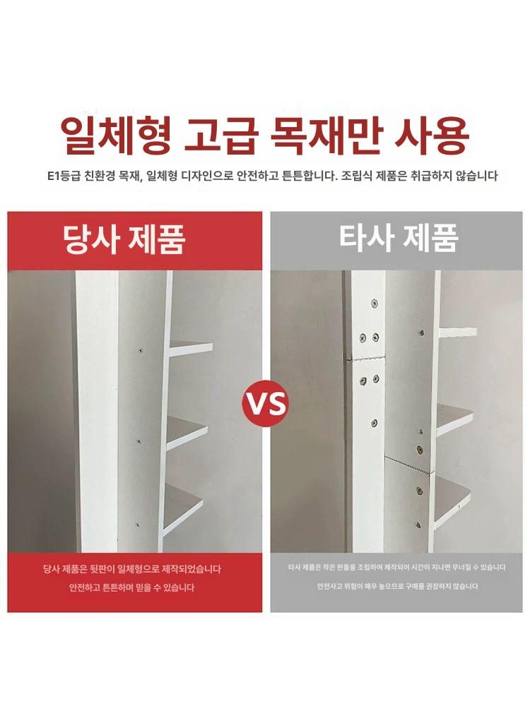 정리함 거실 타워책장 매거진랙 책상정리 수납 책장 틈새 5칸블랙. - 상세 이미지 4