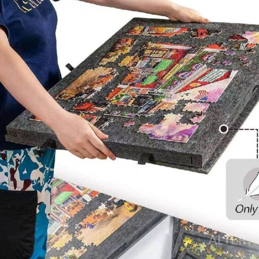 퍼즐 작업대 퍼즐판 서랍 수납 테이블 받침대 다크 그레이+서랍 77x53.6cm - 상세 이미지 5
