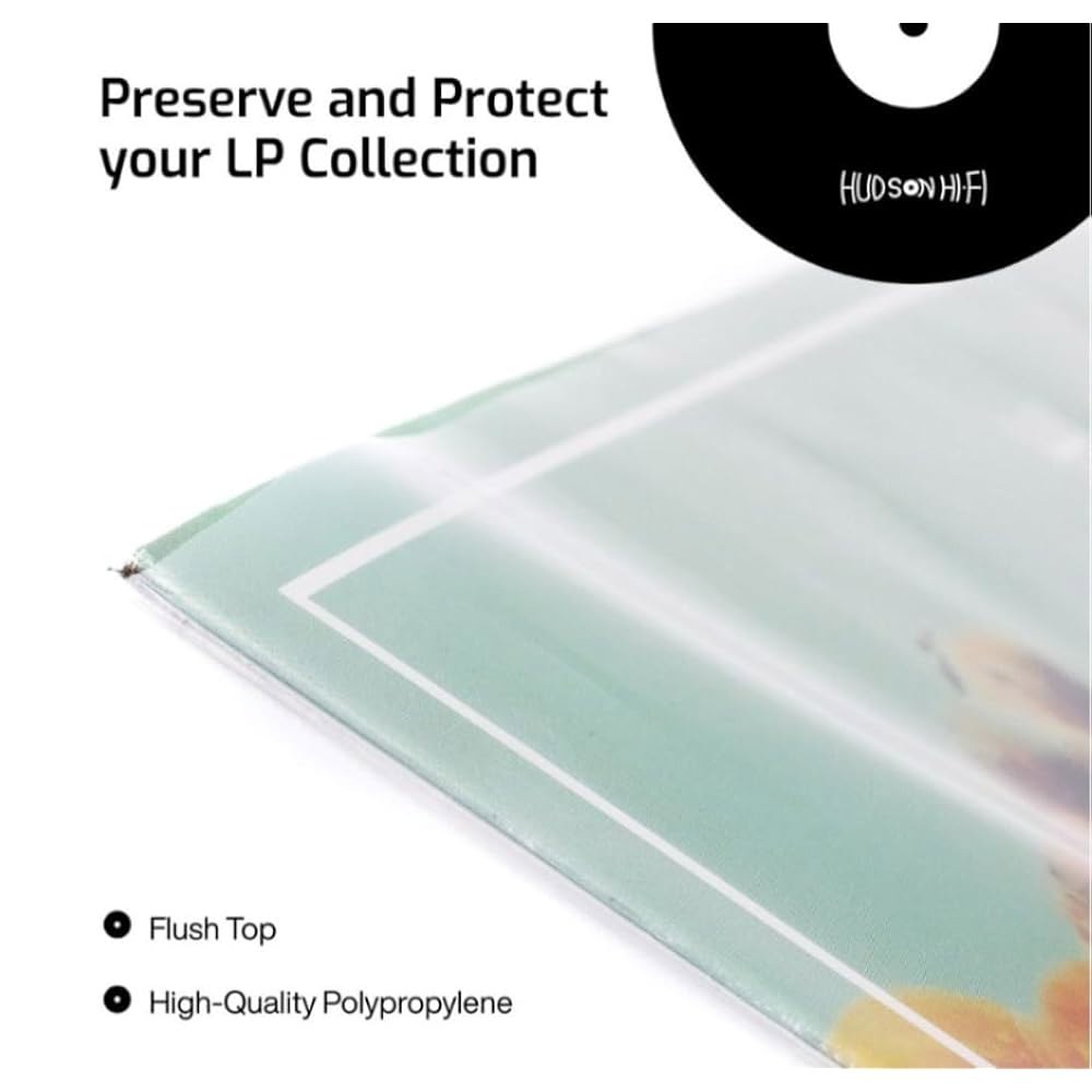 허드슨 하이파이 바이닐 레코드 외부 슬리브 커버 - 프리미엄 클리어 100팩 LP 앨범을 스크래치, 먼지 및 먼지로부터 보호 3mm 두께의 비산 없는 외장 디스크 - 상세 이미지 3