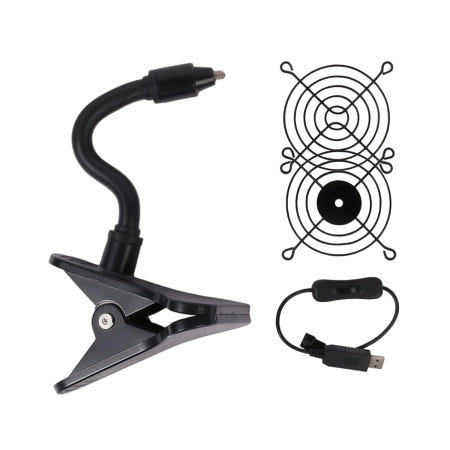 [해외]3.15인치 80mm 그릴 가드 클립 마운트 및 5V USB 부스트 12V 팬 어댑터 3핀 4핀 컴퓨터 PC 케이스 팬과 호환되어 DIY 냉각 프로젝트 온실 수족관 80×8