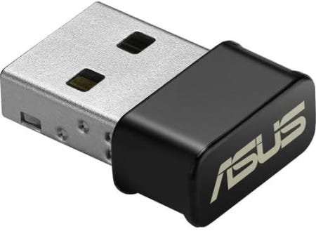 [해외]Windows XP/Vista/7/8/8.1/10 및 MAC OS와 함께 사용할 수 있는 ASUS USB-AC53 나노 USB WiFi 어댑터 듀얼 밴드(2.4GHz WiF