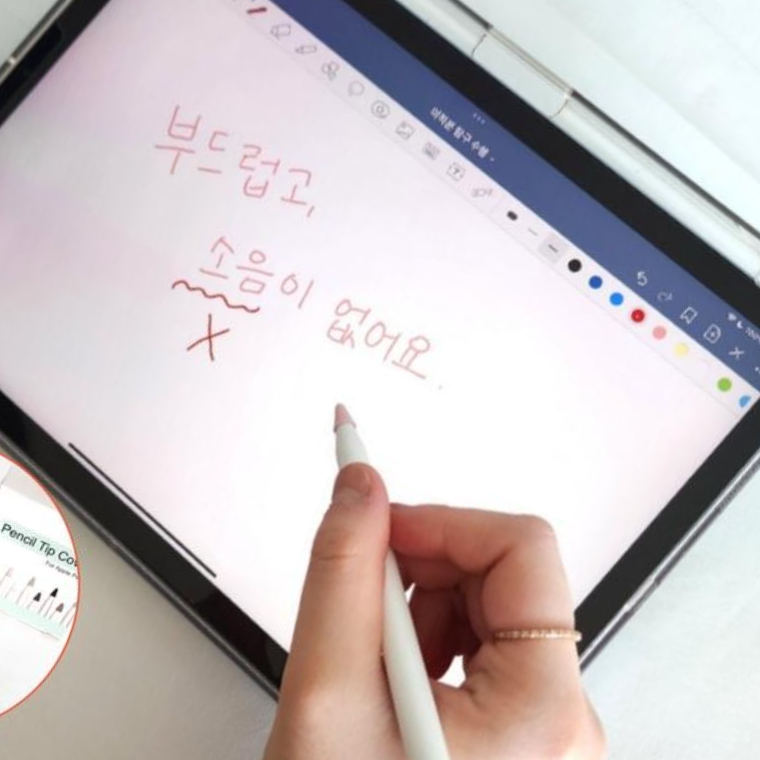 태블릿 펜슬 교체용 펜촉 디지털 필기 그림 터치 정밀 호환 반응 부드러운 액정 보호 - 상품 이미지