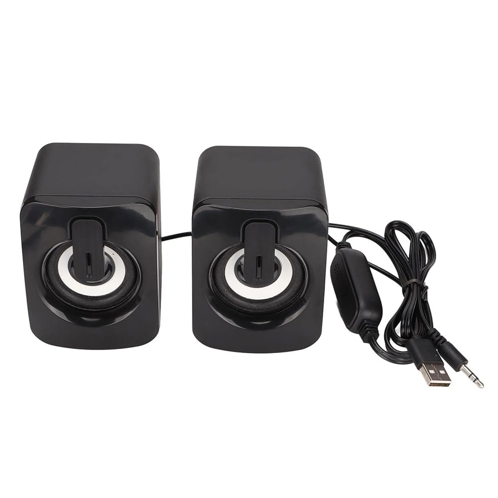 스테레오 왜곡 감소 USB 전원 PC 노트북, 데스크탑 게이밍 소형 스피커 노트북 컴퓨터 스피커용 유선 - 상품 이미지