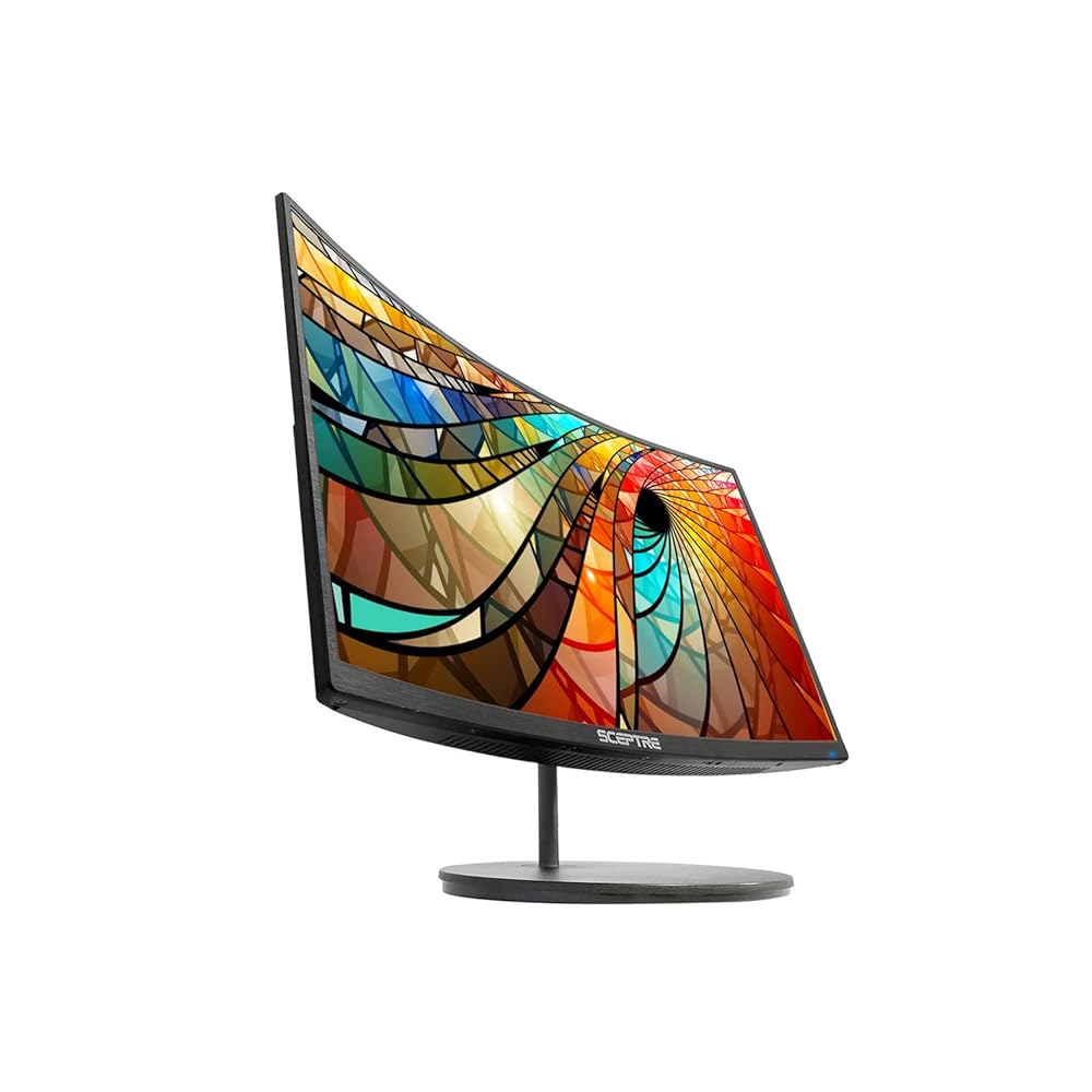 Sceptre 27인치 곡선형 75Hz LED HDMI 1800R VGA 2018 몰입형 메탈 곡선, C278W-1920R 초박형 스피커, DisplayPort 1080P 풀HD - 상세 이미지 2