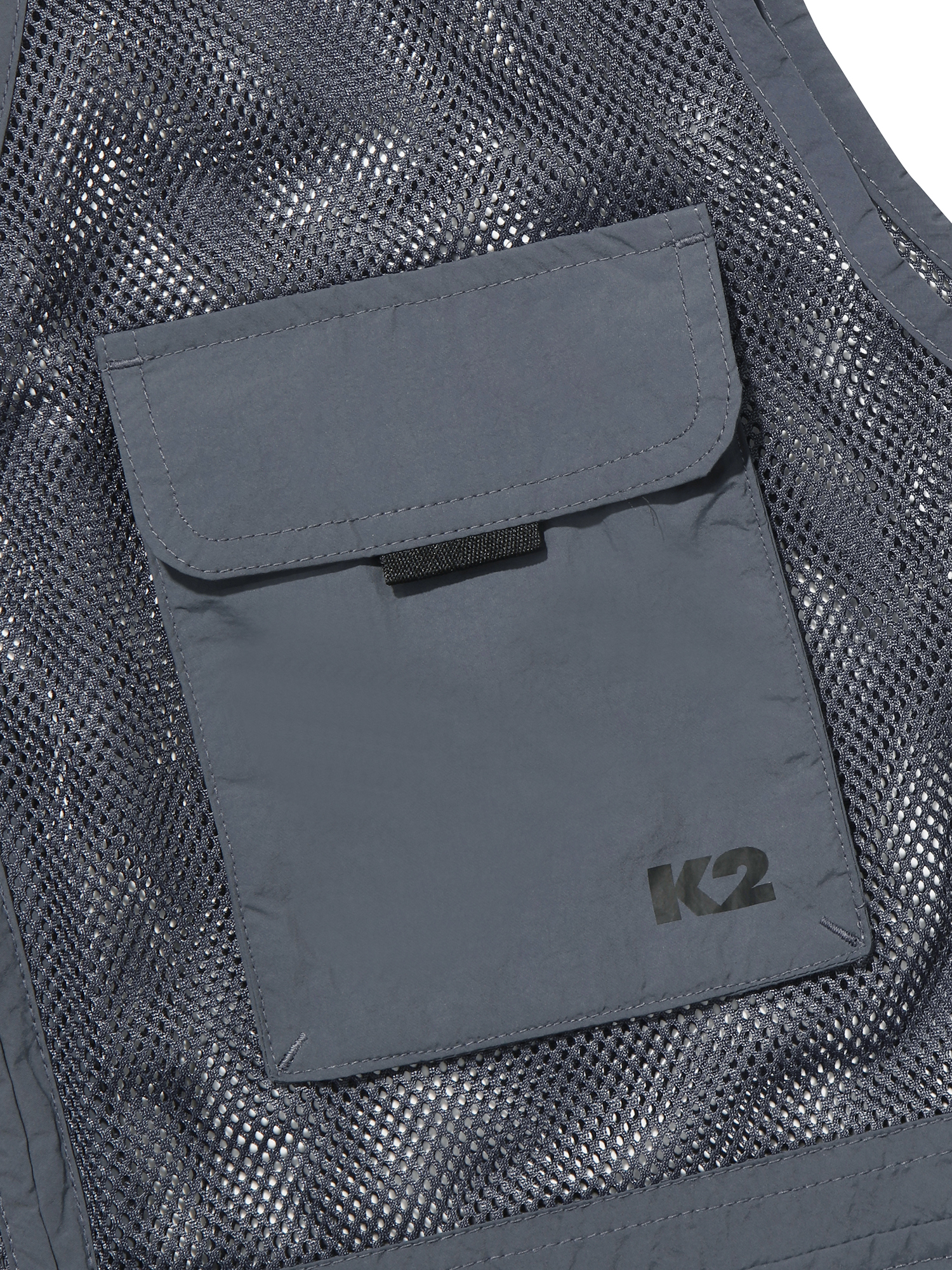 [본사직영] K2 남성 FLYHIKE 유틸리티 V넥 메쉬 베스트 Carbon Blue KMM256271A - 상세 이미지 5