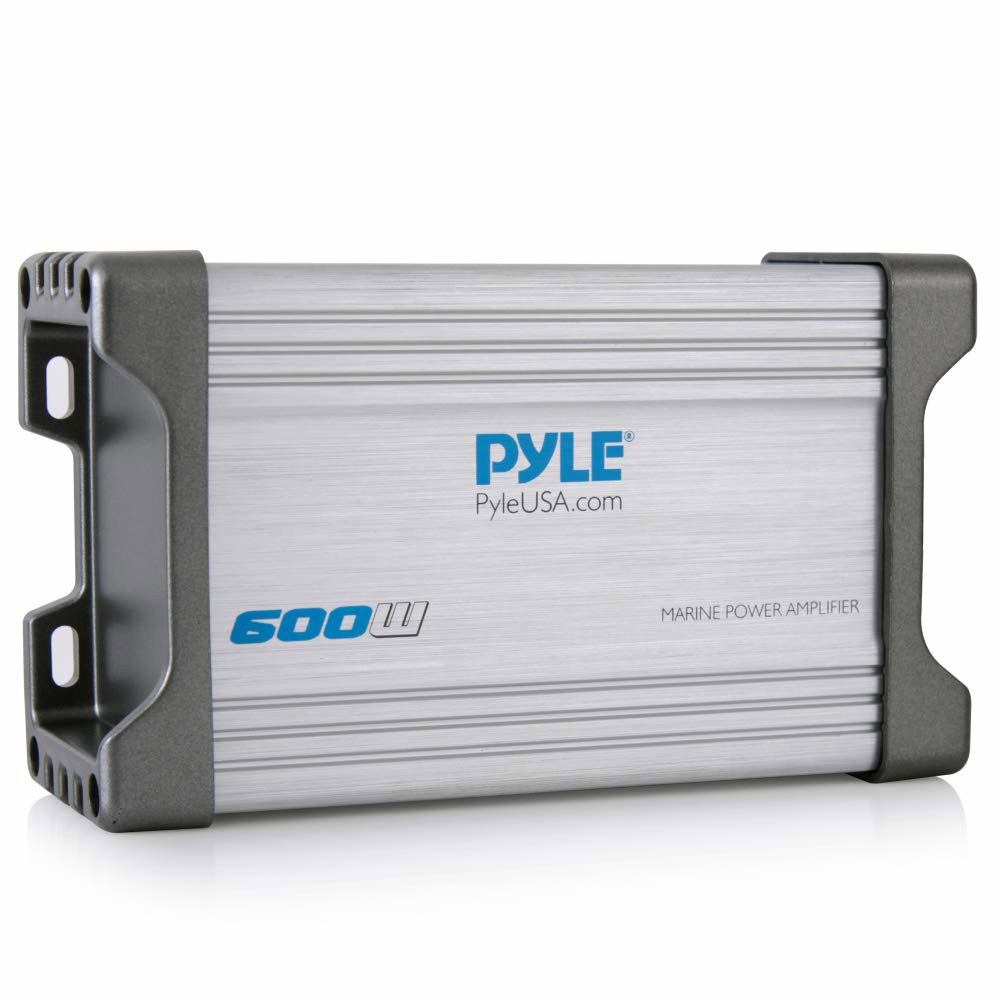 Pyle 2채널 해양 앰프 수신기 600와트 우퍼 방수 - 케이블 보트 오디오 전력, 내후성 PLMRMP2A 선박용 입력 기타 서브 스피커 스테레오 RCA, AUX MP3 유선 - 상세 이미지 2