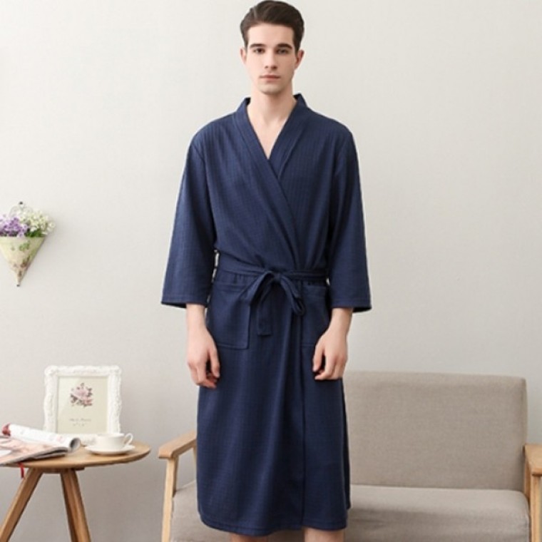 도모아 프리미엄 여름 샤워가운 Free Size 고급 호텔 쿨 와플 목욕 커플 수면 잠옷