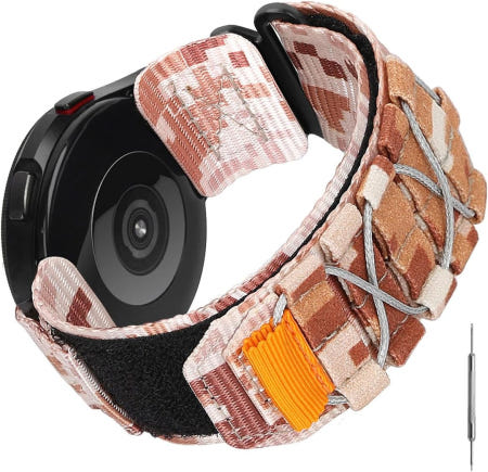 NIRUIXI [해외]닉시밀리 러기드 나일론 스포츠 시계 밴드 20mm 22mm 퀵 릴리스 스트랩 등산 스타일 교체 5가지 색상(블랙/아미 그린/네이비 Numeral Camouflage 20mm