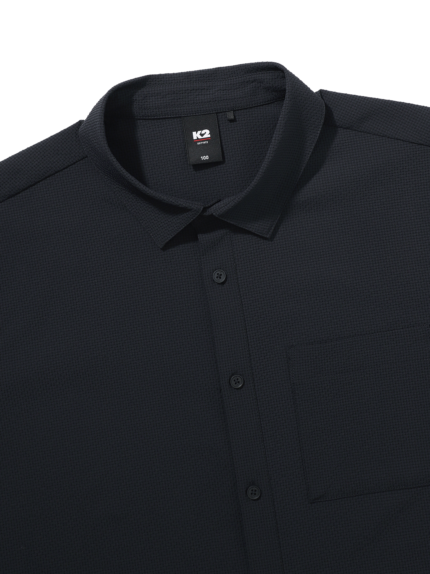 [본사직영] K2 남성 시원서커 DRY ICE 반팔 셔츠  ICE DARK NAVY KMM25449I4 - 상세 이미지 3