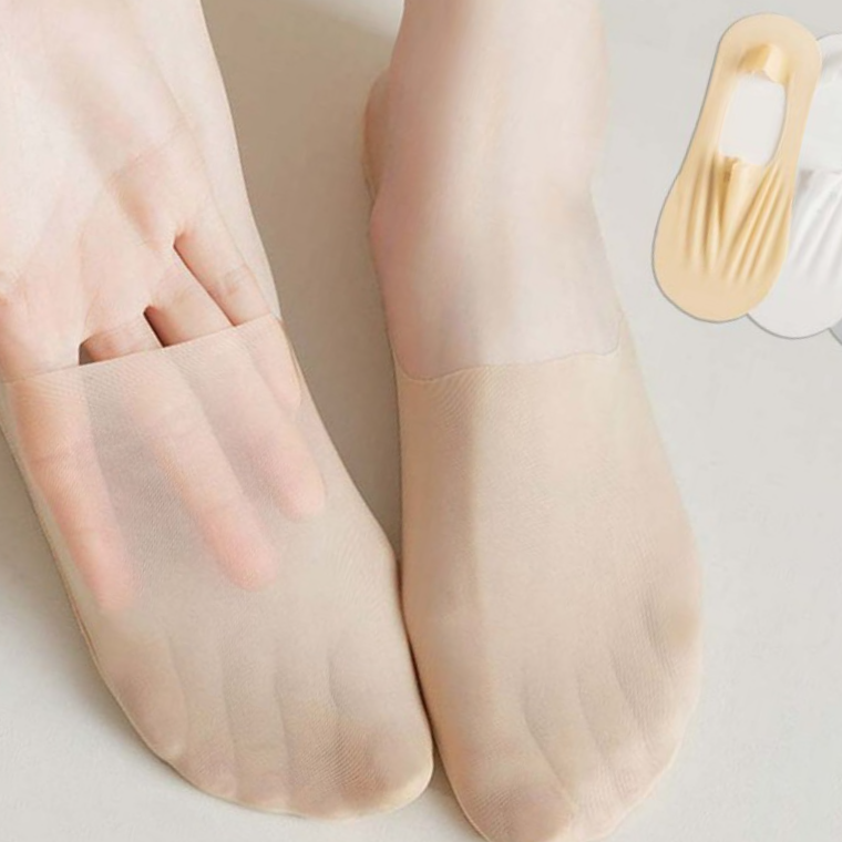 아이스실크 여름 덧버선 변태 양말 반버선 냉 페이크삭스 반덧신 쿨 덧신 덧양말 망사 로퍼 시스루 구두 - 상품 이미지