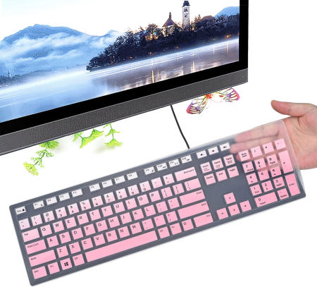 [해외]케이스바이 Dell 유선 키보드 KB216 및 KM636 KM636(V2) 무선 Inspiron AIO 3475/3670/3477 올인원 데스크탑 보호 스킨 Ombre Pi