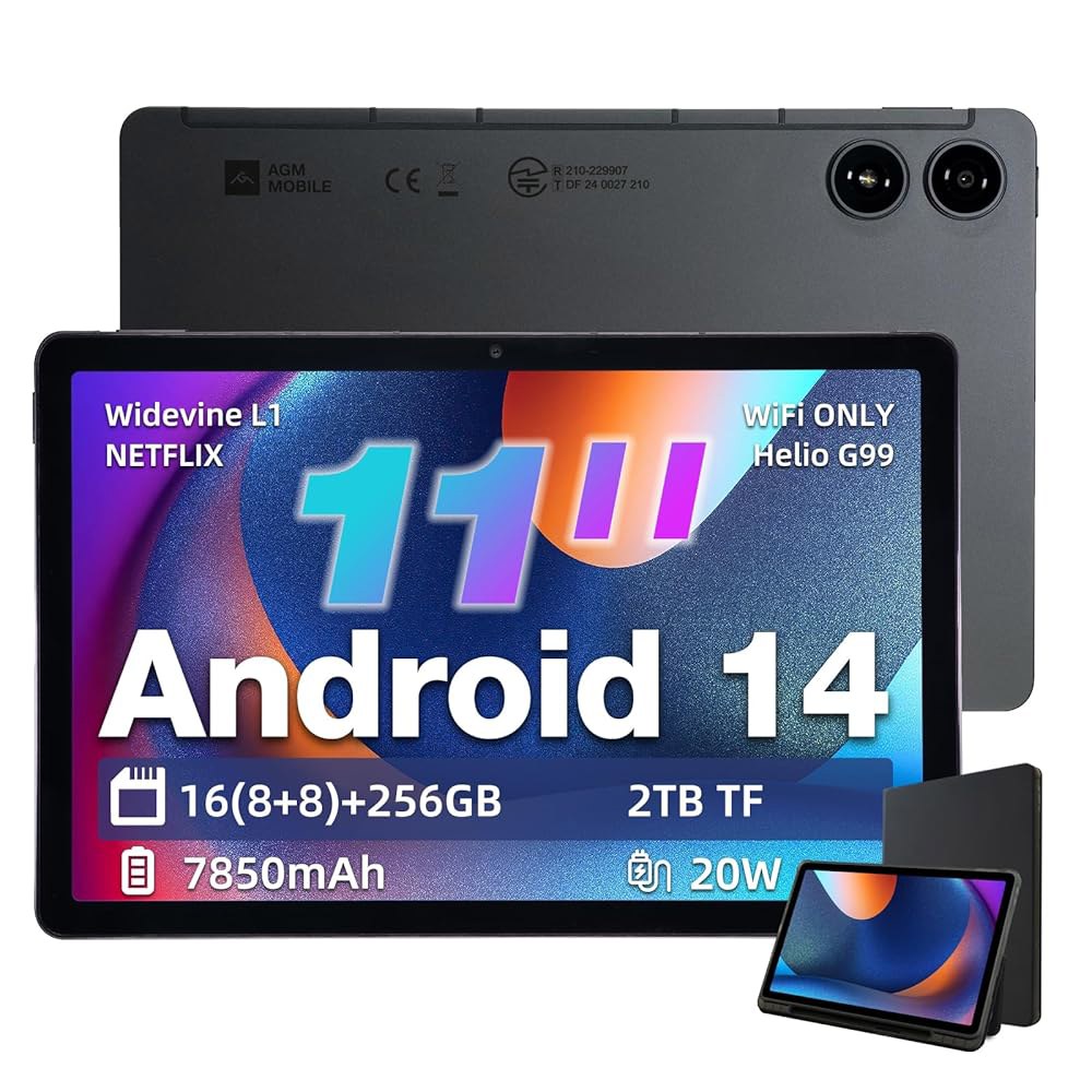 AGM PAD P2 11인치 안드로이드 2TB], L1 나침반, 90Hz MTK WiFi 1920 14 OTG, G99, 태블릿, 256GB[TF IPS + 스테레오 480Nits - 상품 이미지