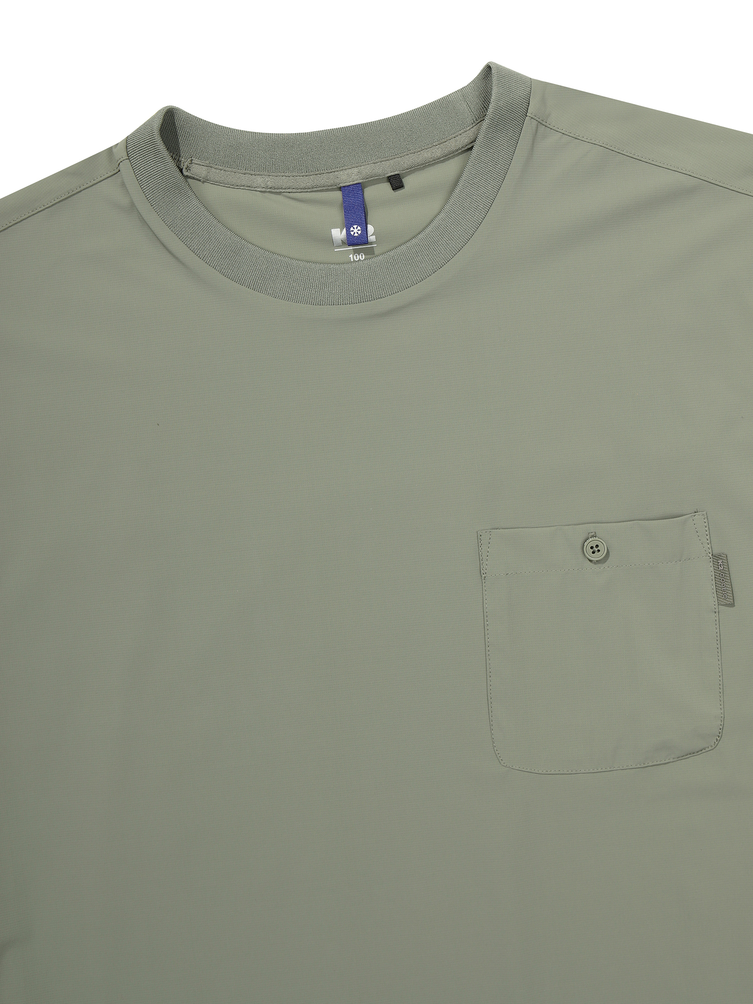 [본사직영] K2 남성 코드텐(CODE10) ICE 우븐 반팔 라운드 Khaki KMM25245K7 - 상세 이미지 3