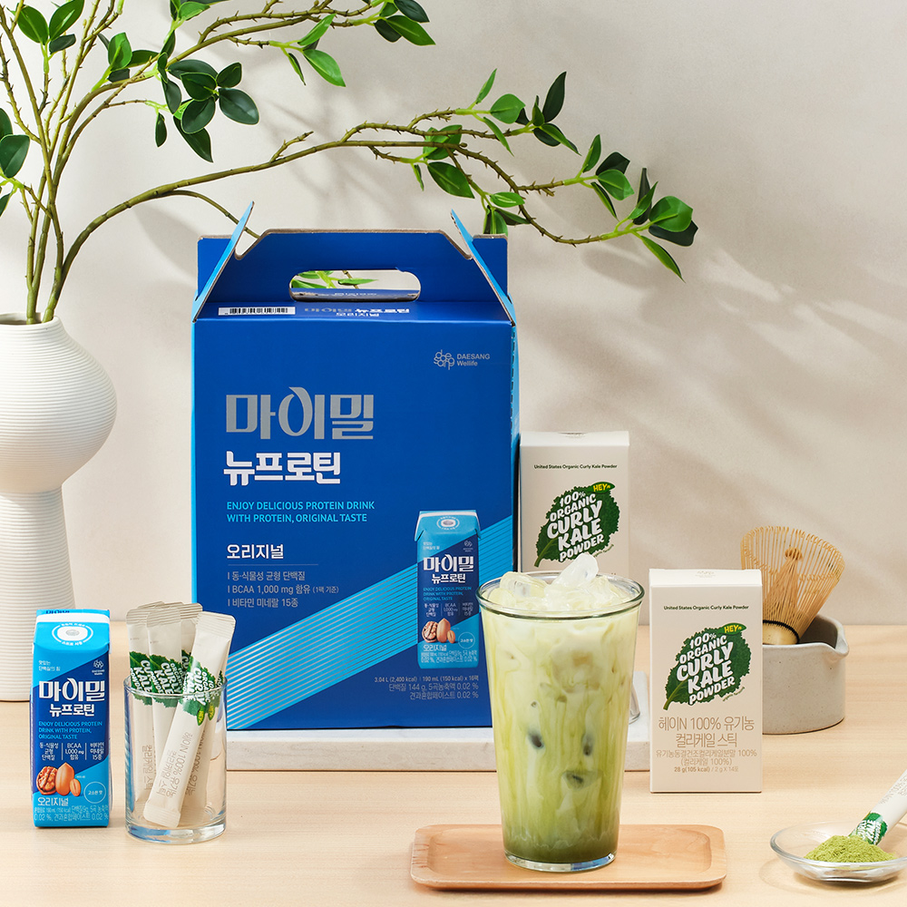 마이밀 뉴프로틴 오리지널 190 mL 16팩 + 헤이N 100% 유기농 컬리케일 2g 14포 SET - 상세 이미지 2