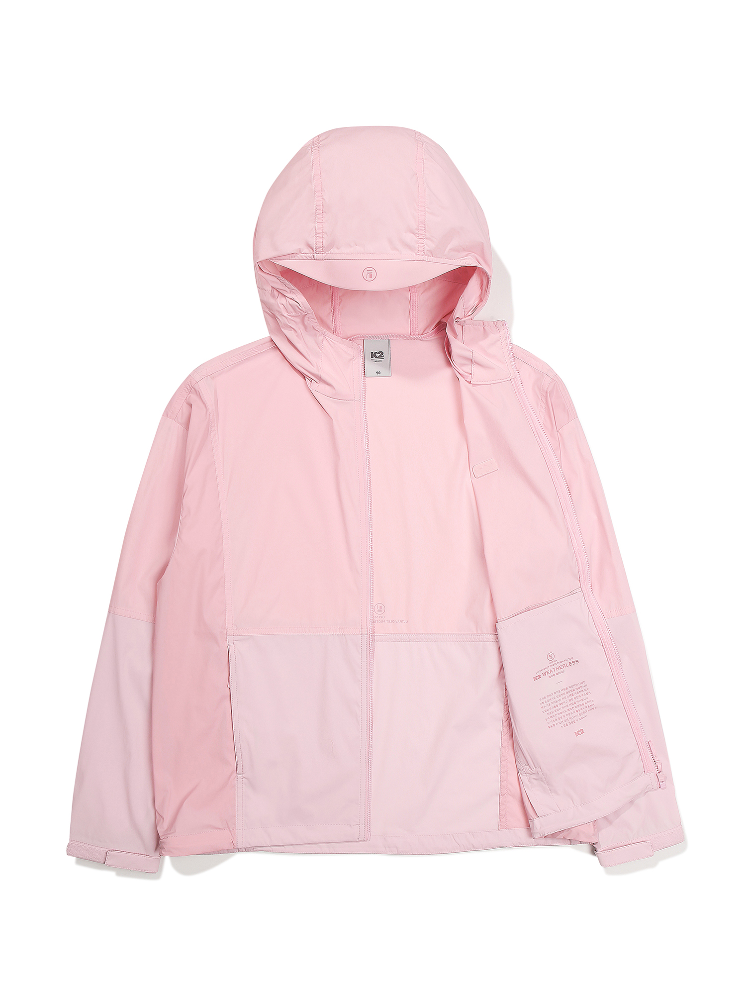 [본사직영] K2 여성 웨더리스(WEATHERLESS) 바이저 (VISOR) 바람막이 자켓 W Light Pink KWM25142P1 - 상세 이미지 3