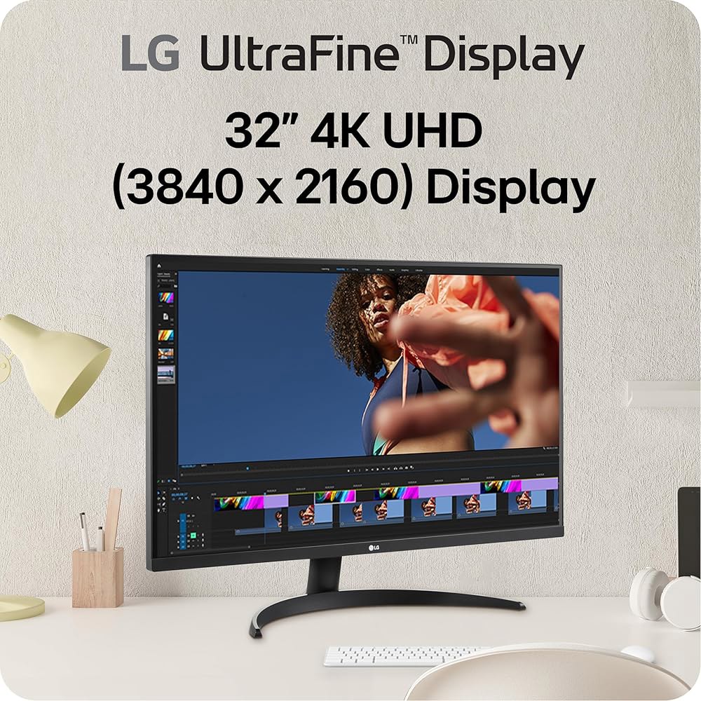 32UR500K-B 울트라파인 32인치 4K UHD HDMIx2 디자인 리더 HDR10 내장 컴퓨터 스피커 블랙 모니터 온스크린 (3840x2160) x2 포트 깜박임 모드 디스플 - 상세 이미지 2