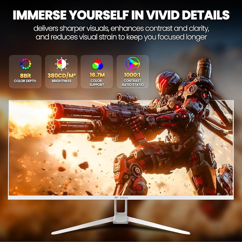 34인치 화이트 게이밍 모니터, 165HZ/144HZ, DP 120 sRGB, 내장 및 포함, 스피커 지원, 1.4, 스크린 울트라와이드 컴퓨터 IPS FreeSync 2.0 HD - 상세 이미지 3