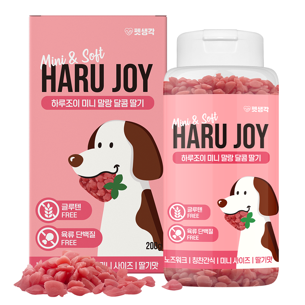 펫생각 저칼로리 강아지 간식 대용량 노즈워크 다이어트 훈련 교육 칭찬 딸기, 200g, 1개 제품 이미지