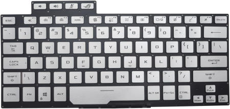 [해외]Asus ROG Zephyrus G14 GA401U GA401IV GA401M GA401QH GA401QM 백라이트 US 실버용 새로운 교체 키보드