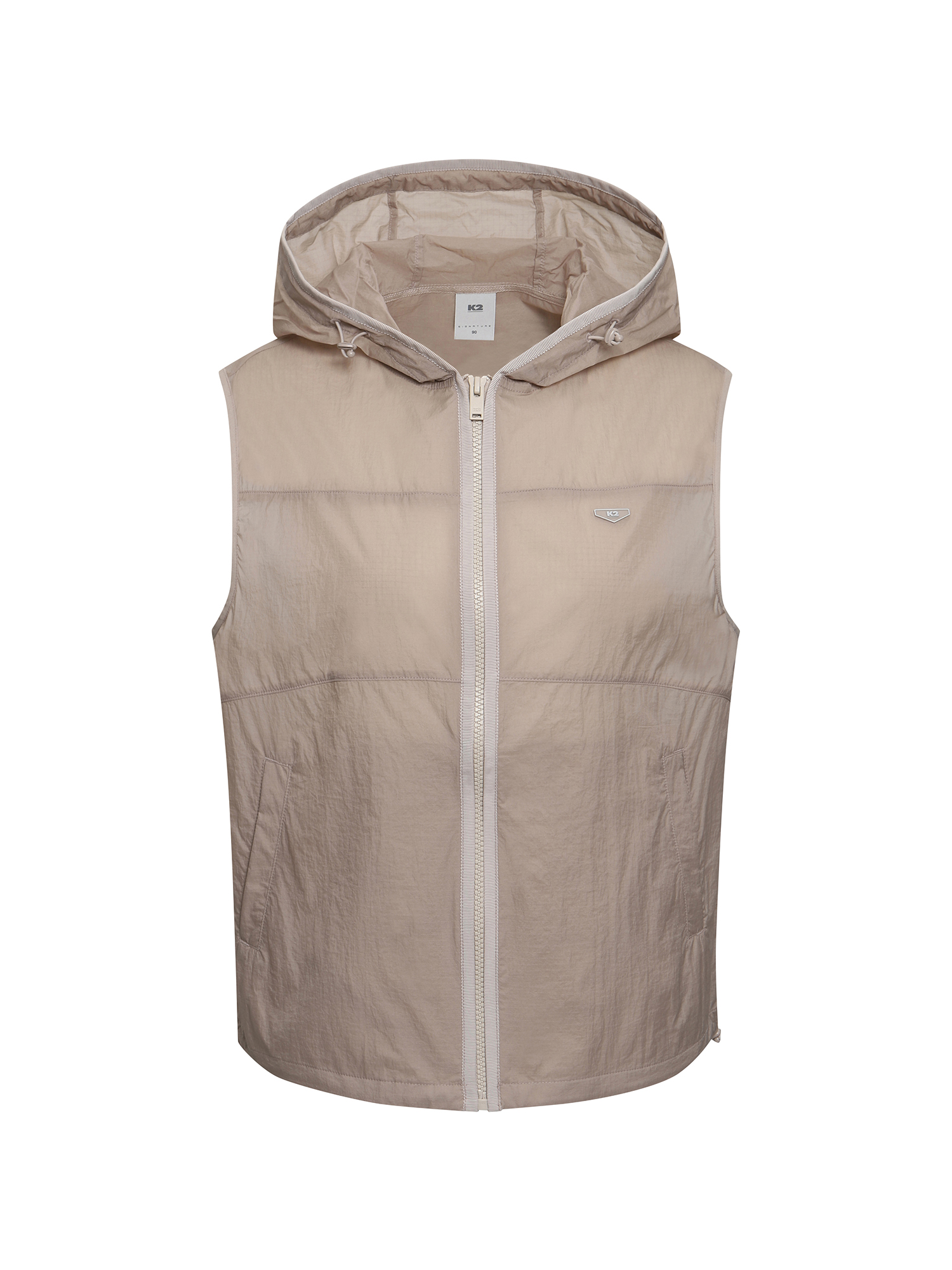 [본사직영] K2 여성 시그니처 크링클 베스트 W Light Beige KWM25672E1 - 상품 이미지