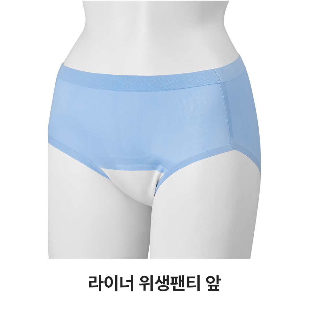 [입문용] 단색 입는 오버나이트 생리팬티 + 입는 팬티라이너 위생팬티 세트구성 이미지 6