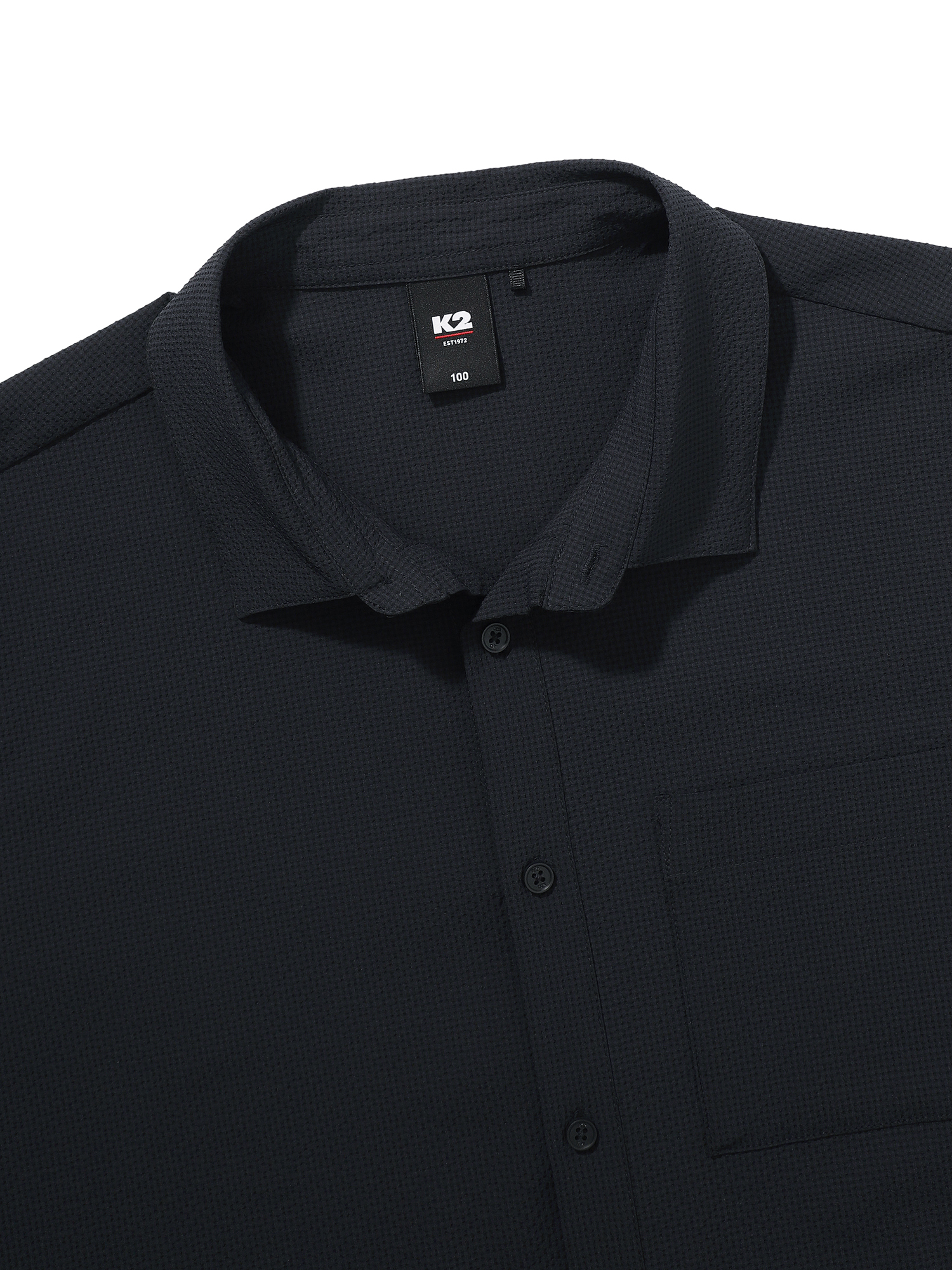 [본사직영] K2 남성 시원서커 DRY ICE 반팔 셔츠  ICE DARK NAVY KMM25449I4 - 상세 이미지 4