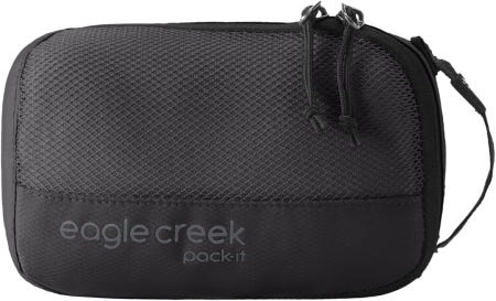 [해외]이글 크릭 팩-잇 공개 큐브 - 수하물 공간 최적화를 위한 경량 패킹 휴대하기 쉬운 메쉬 원단 방수 이지 그립 지퍼 X-소형 블랙 Black