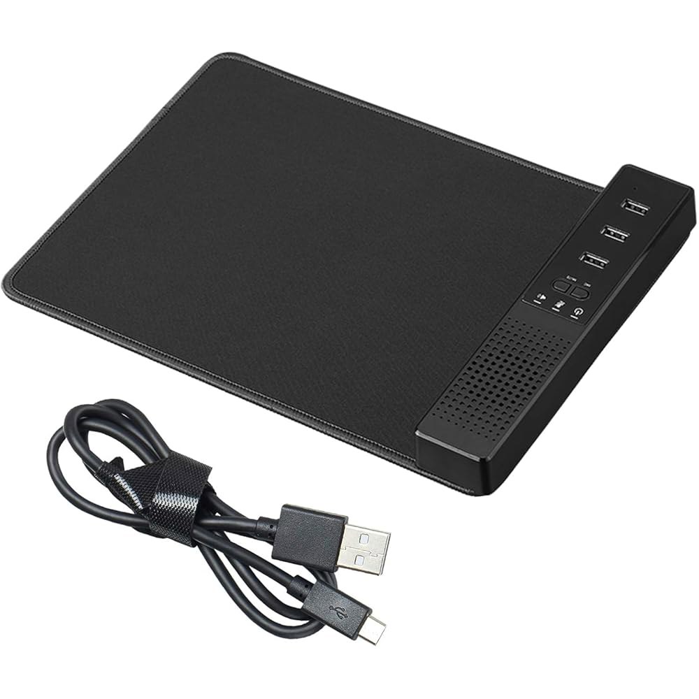 EMHFLYFN 컴퓨터용 USB 스피커, 3포트 스피어, 앤 플레이, 플러그 패드 음소거, 있는 PC 마이크가 허브, 마우스 원키 - 상품 이미지