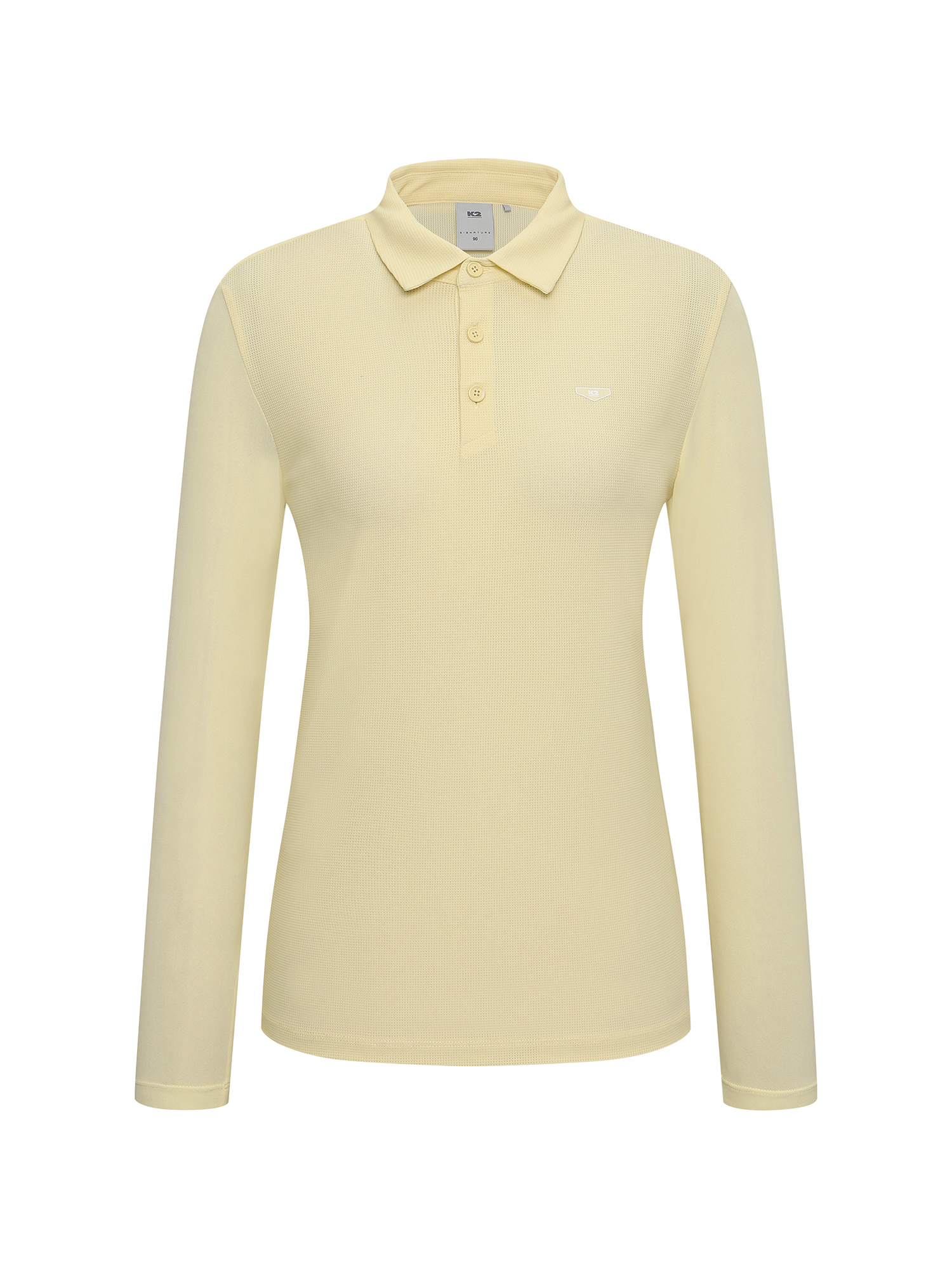 [본사직영] K2 여성 시그니처 파라다이스 긴팔 폴로 W BANANA CREAM KWM252681Y - 상품 이미지
