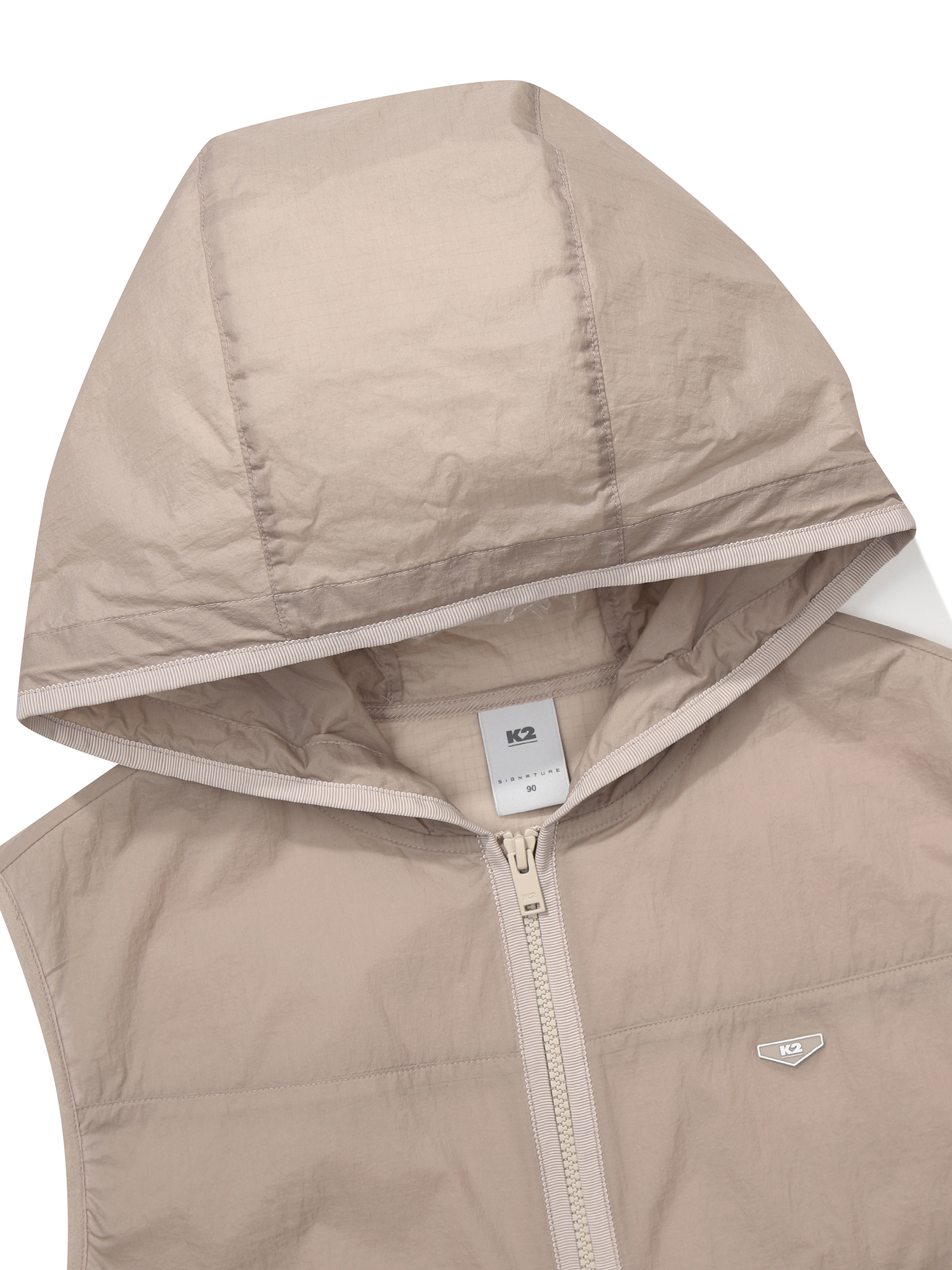 [본사직영] K2 여성 시그니처 크링클 베스트 W Light Beige KWM25672E1 - 상세 이미지 4