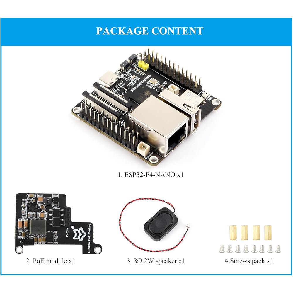 ESP32-P4-NANO 개발 보드, ESP32-P4 칩 인터페이스 USB, MIPI-DSI, ETH 함께 품목 휴먼-머신 스피커 및 제공, MIPI-CSI, RISC-V 모듈과 - 상세 이미지 2