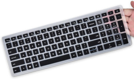 DAMMOMKO [해외]Dell Pro Plus 무선 컴팩트 키보드용 키보드 커버 스킨 - KM7120W KB740 데스크톱 보호기 블랙 KM7120W Black