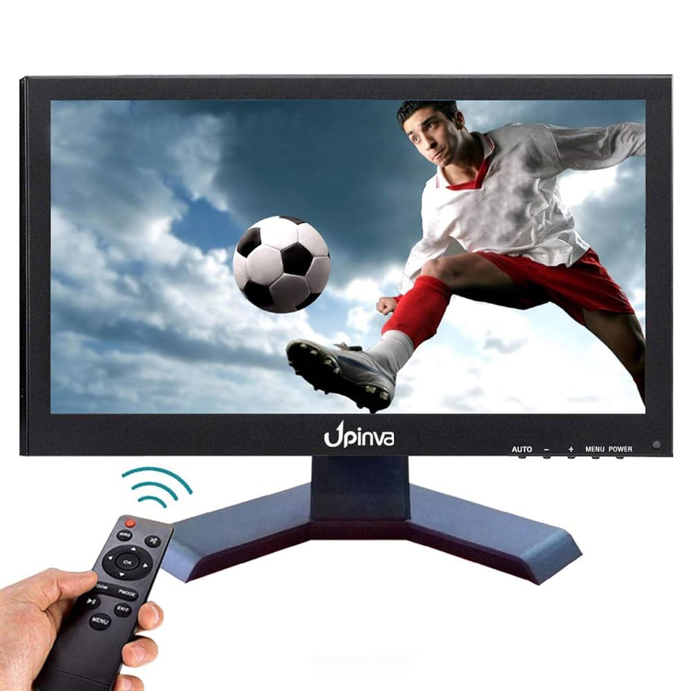 Upinva 19인치 와이드 스크린 모니터 USB 입력 IPS HDMI AV 및 스피커1 카메라 모바일 VGA 디스플레이 보안 BNC 내장 1440x900 사무실 LCD 풀 HD - 상품 이미지