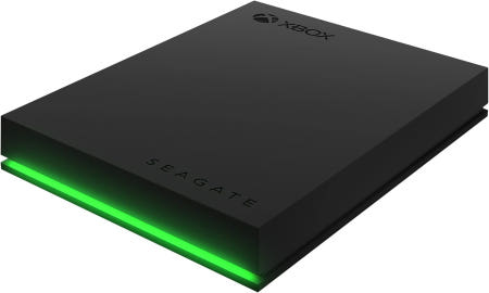 [해외]Xbox 2 TB 외장 하드 드라이브 휴대용 HDD용 Seagate 게임 - USB 3.2 1세대 녹색 LED 바가 내장된 검은색 인증 3년 구조 Xbox HDD - W/