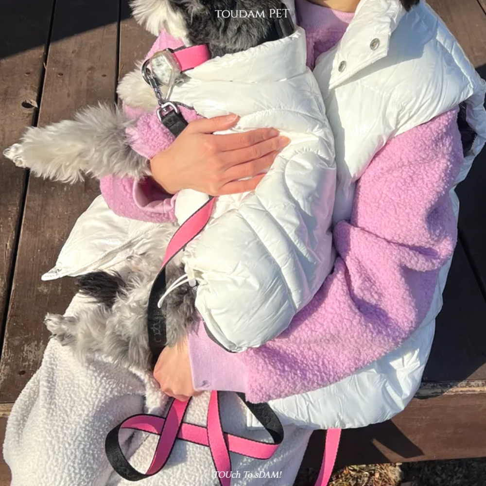 뚜담펫 견주 강아지 커플패딩 강아지 고양이 발열패딩