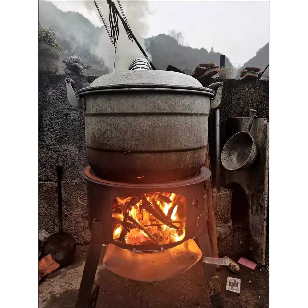 가마솥 화덕 시골 장작난로 시골화덕 냄비 무쇠 직화 43cm 화구링x - 상세 이미지 5