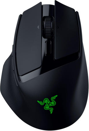 Razer [해외]바실리스크 모바일 휴대용 인체공학적 무선 게이밍 마우스: 10가지 프로그래머블 컨트롤 하이퍼스크롤 - 광학 스위치 3세대 긴 배터리 수명 AI 프롬프트 2.4GHz 블루투스