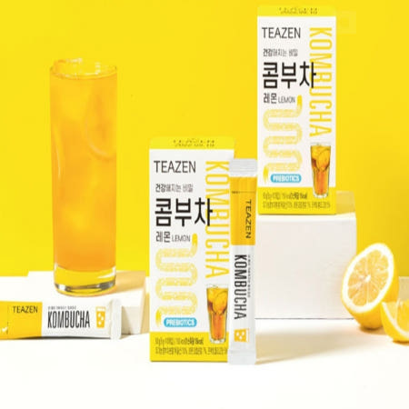 루리점빵 저당 음료 티젠 콤부차 레몬 10스틱 저당콤부차 커피대신음료 물대신마실수있는차