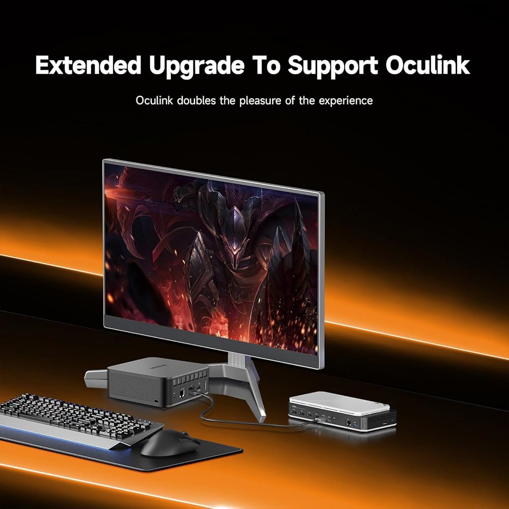 Reatan AI Oculink 미니 베어본 255 업그레이드 없음 7 SSD 쿼드 내장 (8C/16T & 스크린 데스크탑 8K Radeon 디스플레이 PC 게이밍 Wi-Fi Ry - 상세 이미지 2