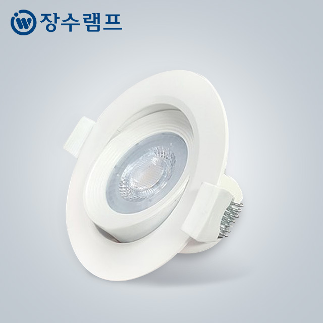 7.5cm(3인치) 장수램프 LED 다운라이트 COB 직회전 매립등 7W, 주백색, 1개 - 상품 이미지